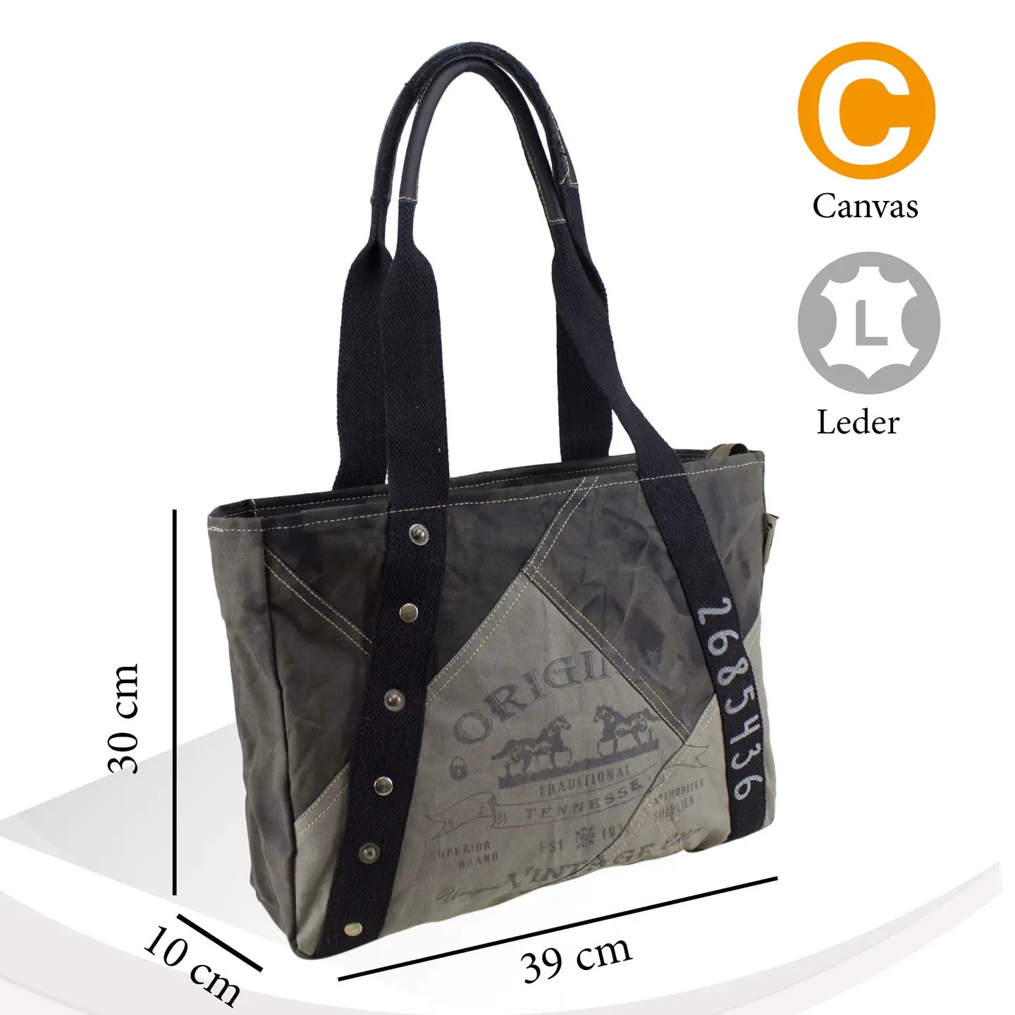 Sunsa Damen Handtasche. Schultertasche aus Canvas