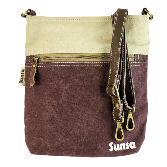 Sunsa Vintage Umhängetasche. Crossover Tasche Paris Motiv