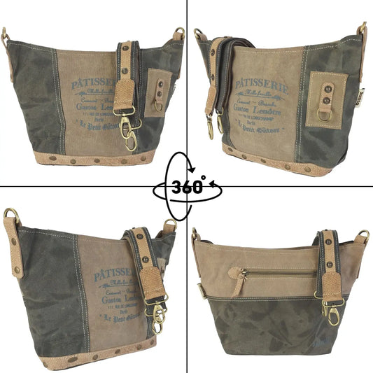 Sunsa Damen Umhängetasche. Vintage Handtasche aus Canvas