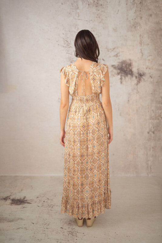 LANGES KLEID CARLOTA Braun