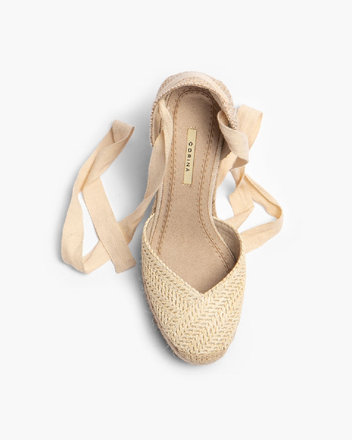 Valencianische Plateauschuhe mit Jute-Keil – Boho-Eleganz für den Sommer