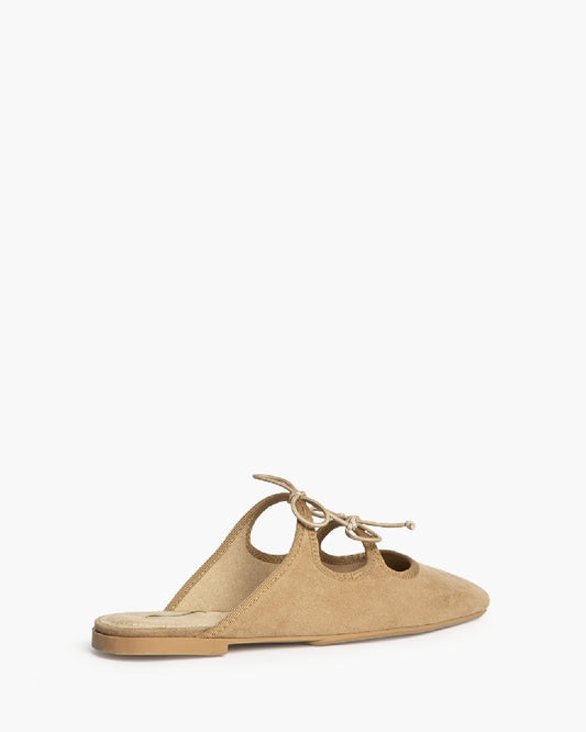 Ballerina-Pantoletten mit Schleife – Femininer Boho-Twist