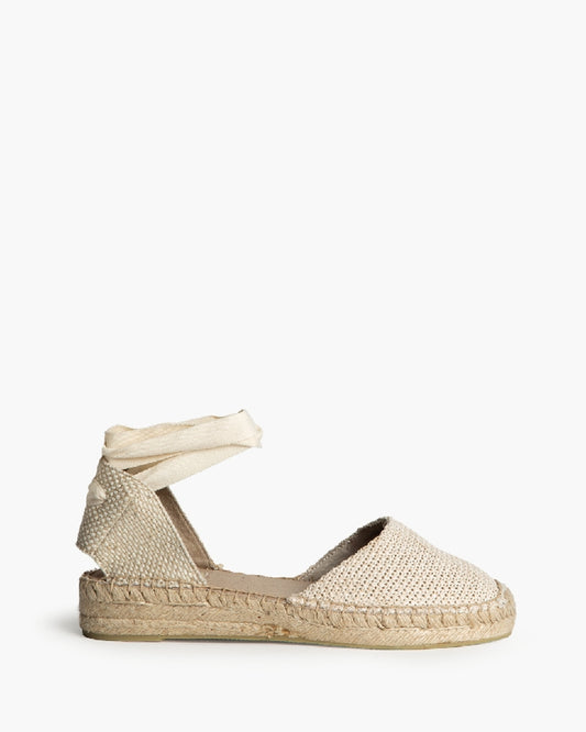 Flache Espadrille-Sandalen mit Häkel-Design – Boho-Chic für den Sommer