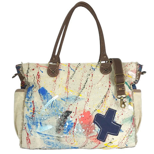 Sunsa Damen Handtasche. XXL Weekender Tasche aus Canvas