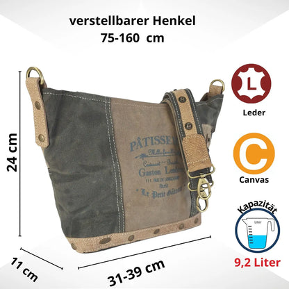 Sunsa Damen Umhängetasche. Vintage Handtasche aus Canvas